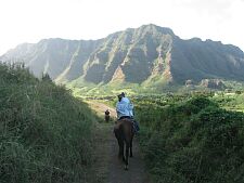 riding in the Kaaawa hills